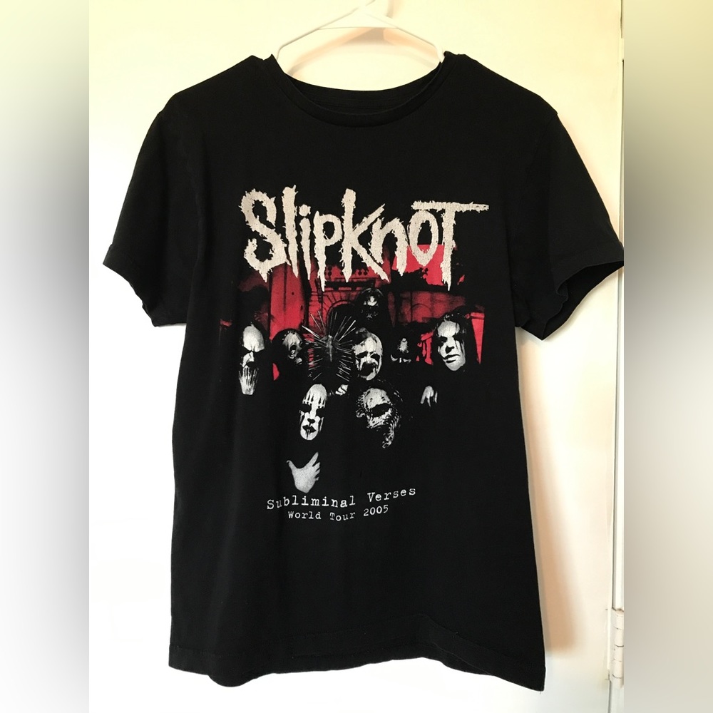 ONLY ARIZONA PICK UP!! Black Slipknot Band 2005 World Tour Graphic Tee Shirt